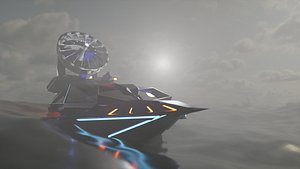 3D sci fi scout ship model