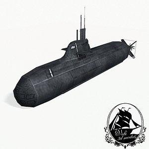 german type 212 submarine 3d 3ds