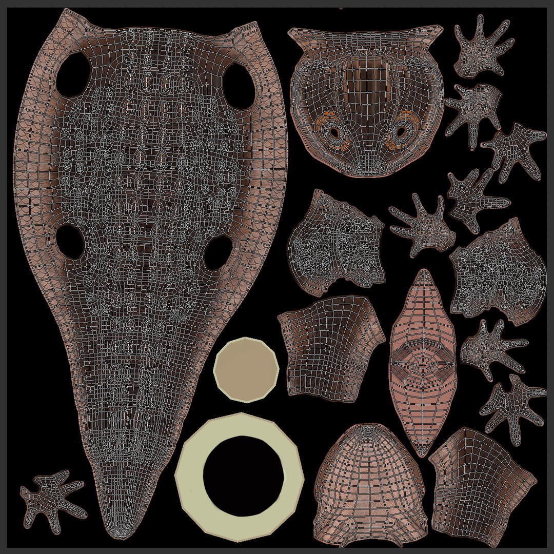 Crocodile Skink Lizard Rigged PBR Model - TurboSquid 2070041