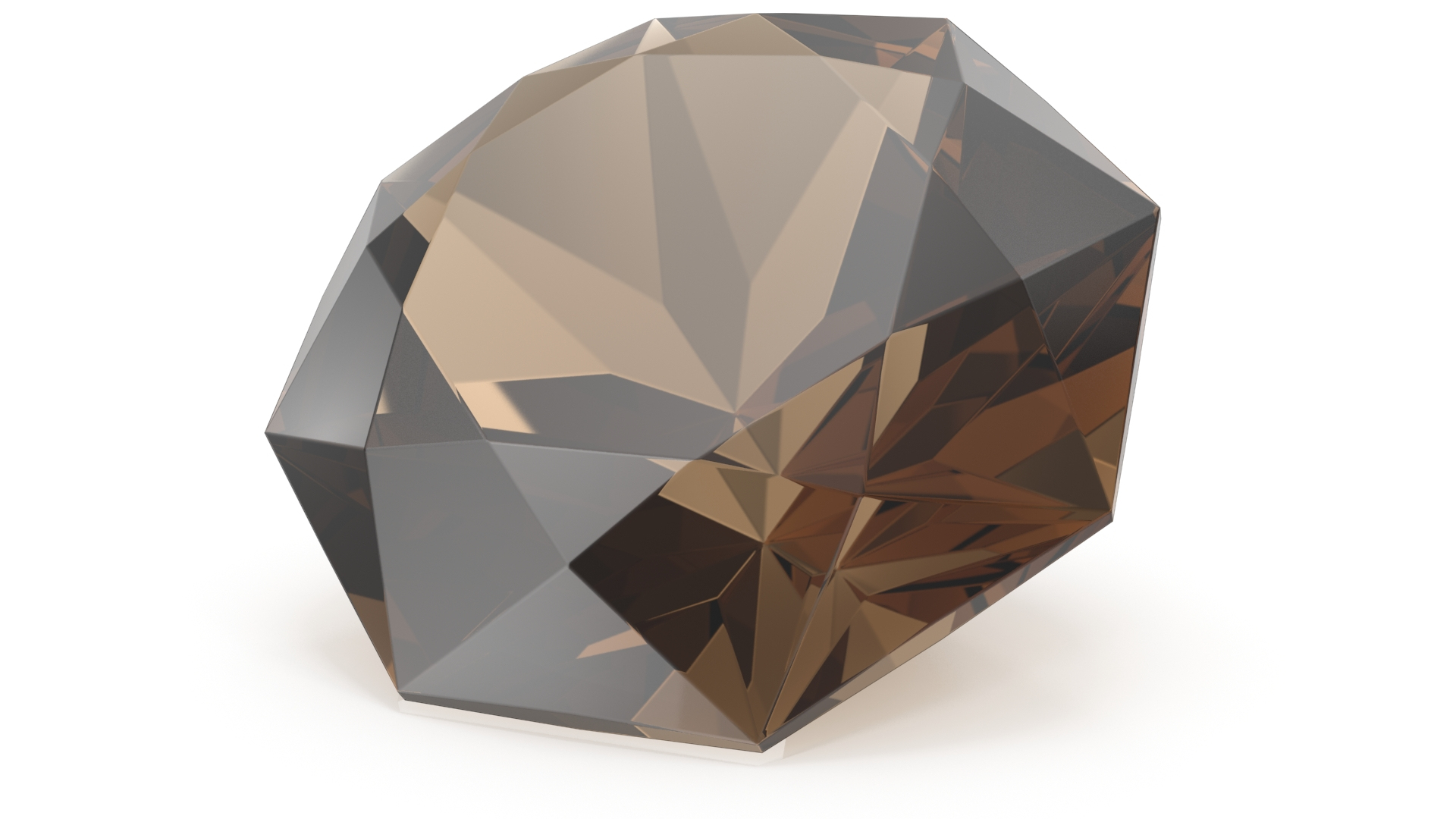 Single Cut Smokey Topaz 3D Model - TurboSquid 1837822
