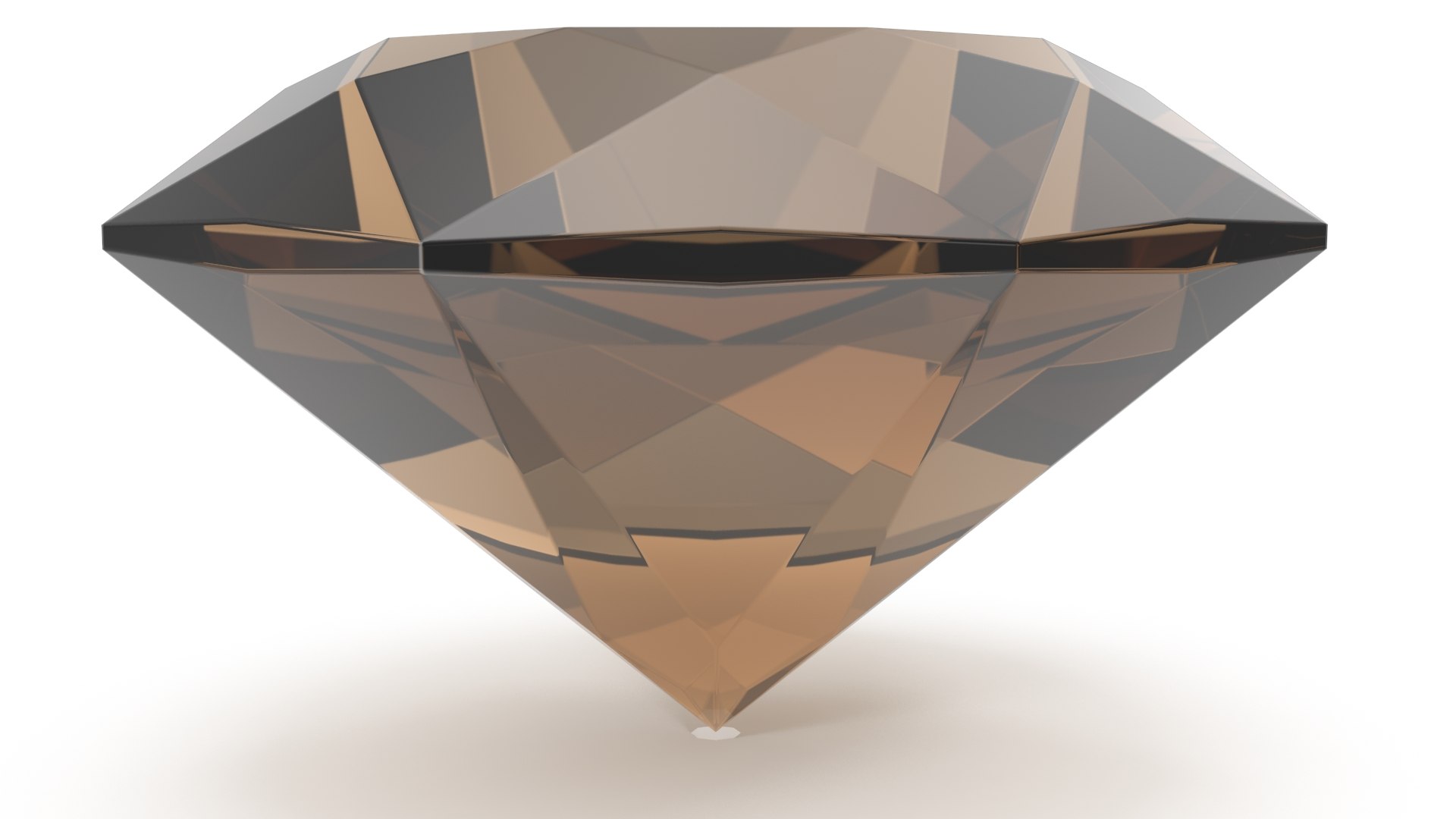 Single Cut Smokey Topaz 3D Model - TurboSquid 1837822