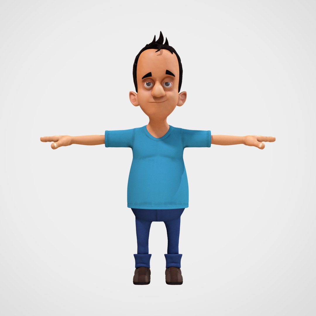 3d Model Cartoon Character Rig