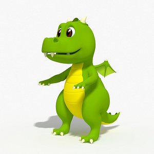 3D Cute Cartoon Dragon 3D Model model