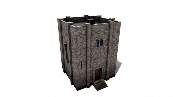 Stone Watch Tower 3D model