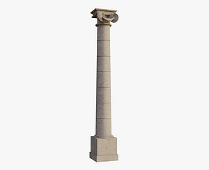 Classic White Column 3D model