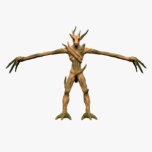 3D Wooden Monster model