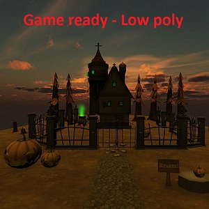 3d 3ds low-poly scenario