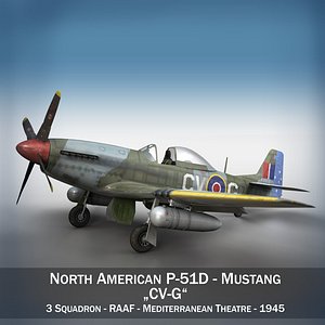 cinema4d north american p-51d p-51 mustang