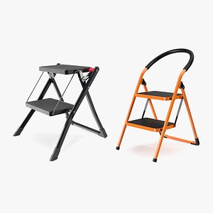3D Ladder Folding Step Stools Collection