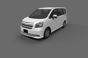 Low Poly Car: Toyota Noah 2010