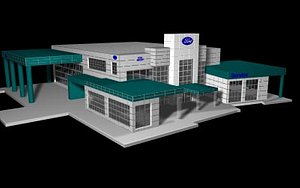 3d model auto dealership