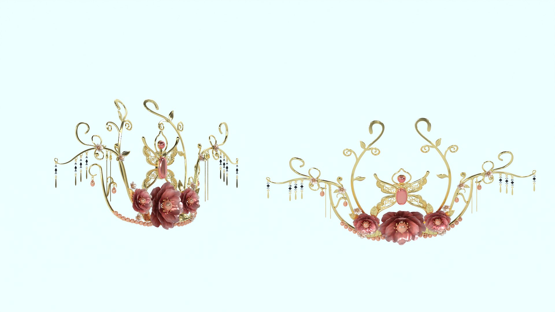 Hanfu Crown Hair Ornament 3D Model - TurboSquid 2545809