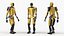 Humanoid Robot Kepler Walking Pose Yellow 3D model