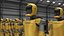 Humanoid Robot Kepler Walking Pose Yellow 3D model