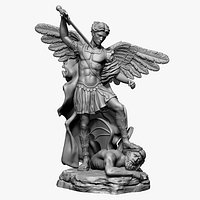 Archangel Michael Statue 3D print model