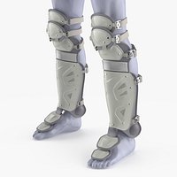 Shin and Knee Pads for Sports Catcher White
