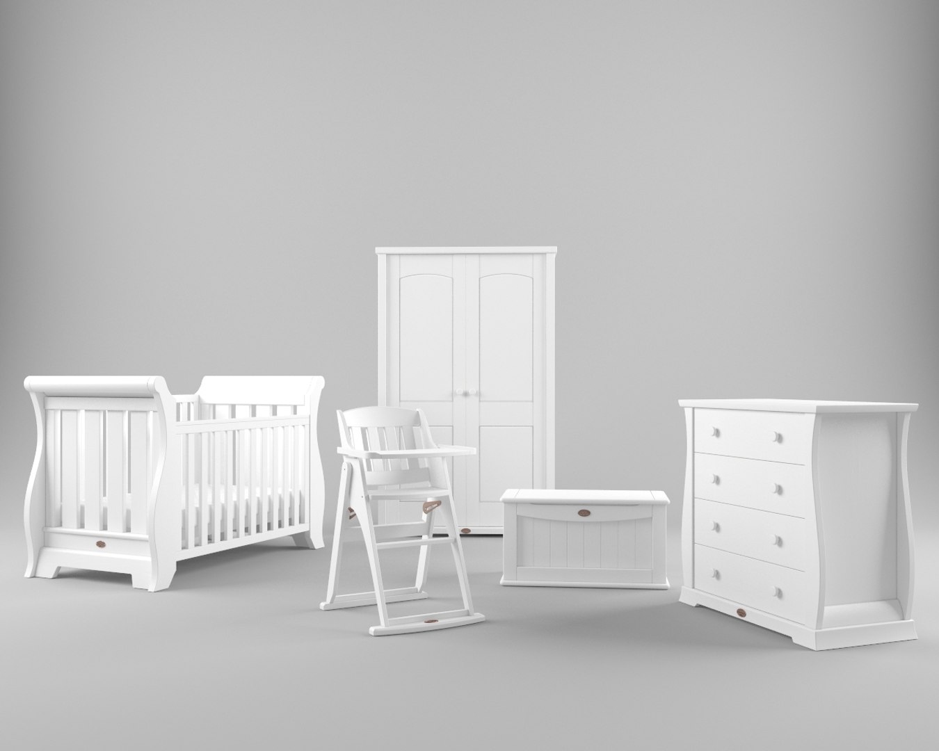 Set Nursery Furniture 3d Model