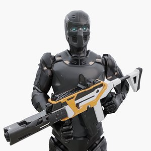 Assault Robot Rigged 3D