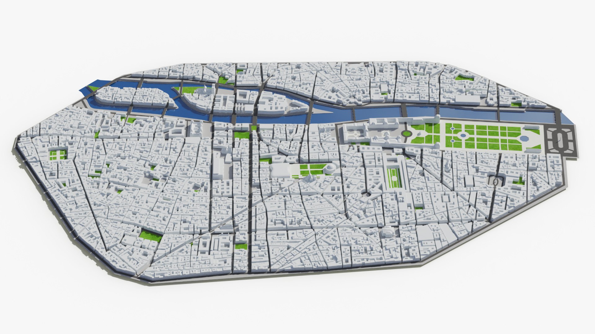 Paris City Block Layout Model - TurboSquid 2402523