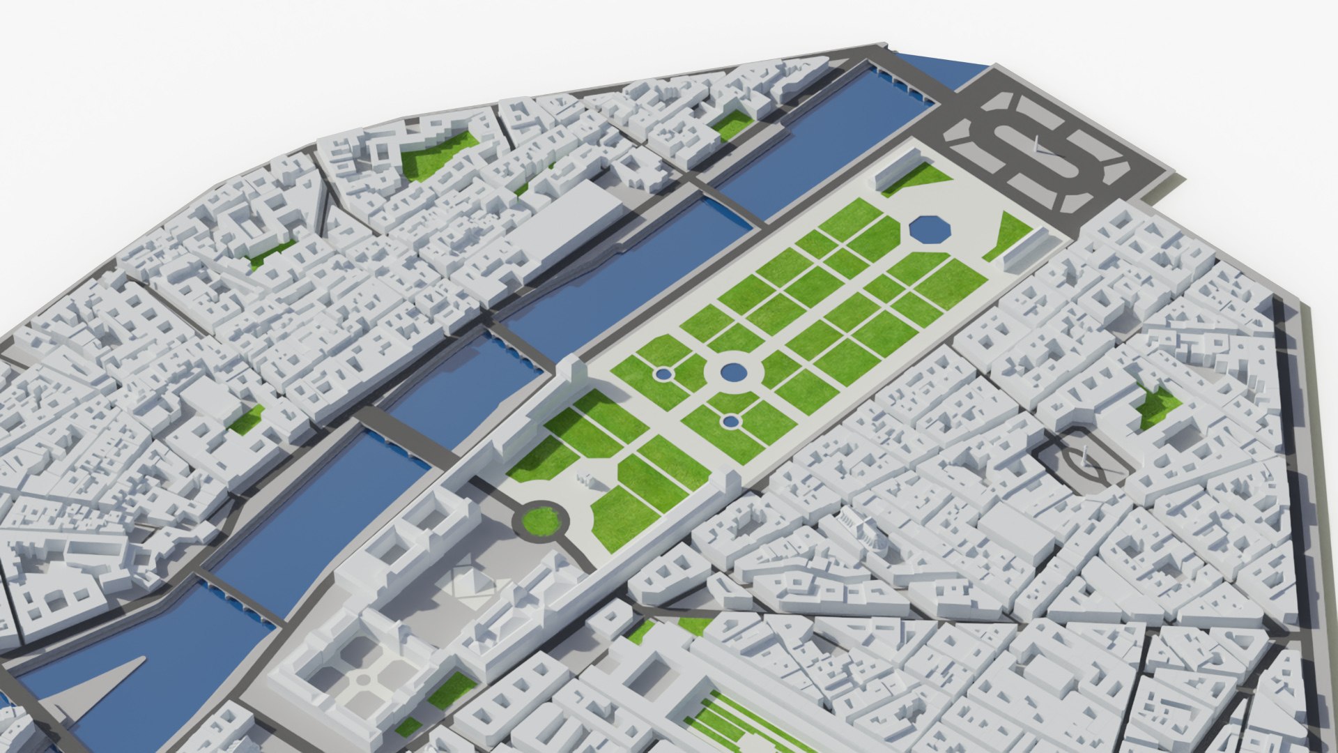 Paris City Block Layout Model - TurboSquid 2402523