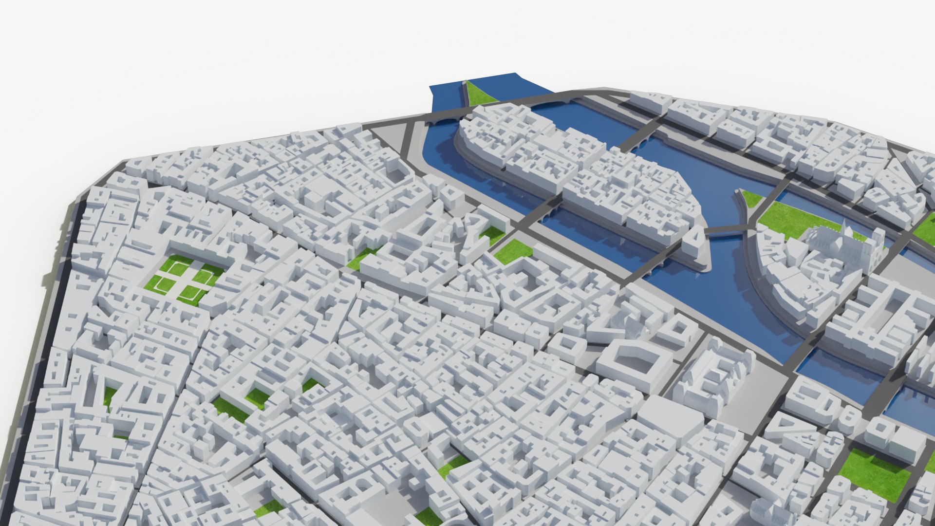 Paris City Block Layout Model - TurboSquid 2402523