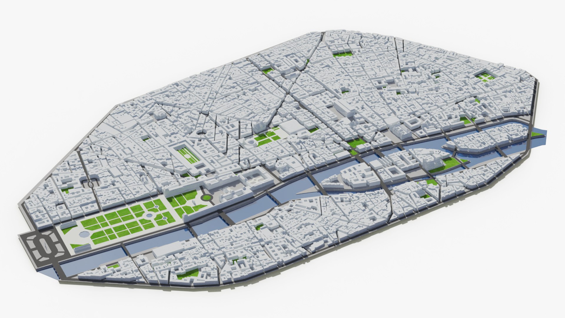Paris City Block Layout Model - TurboSquid 2402523