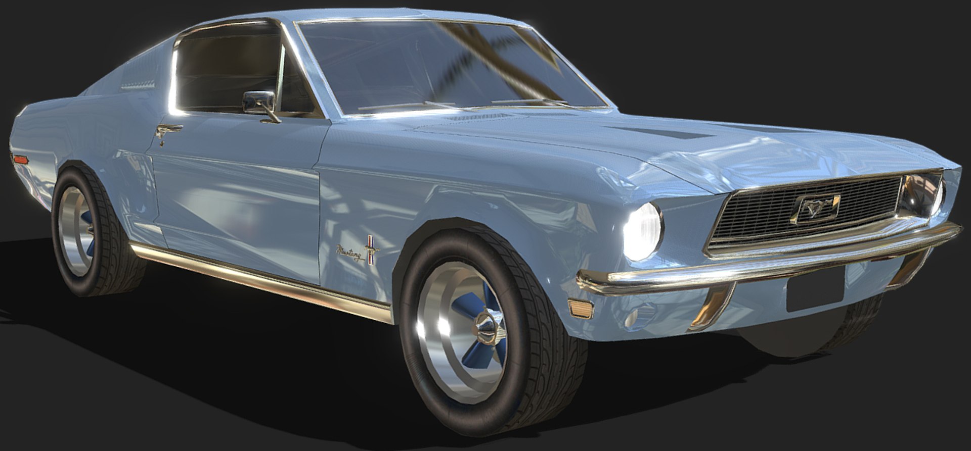 Ford Mustang 1968 - Low Poly Model - TurboSquid 1776629