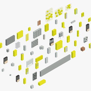Cabinets and shelves model