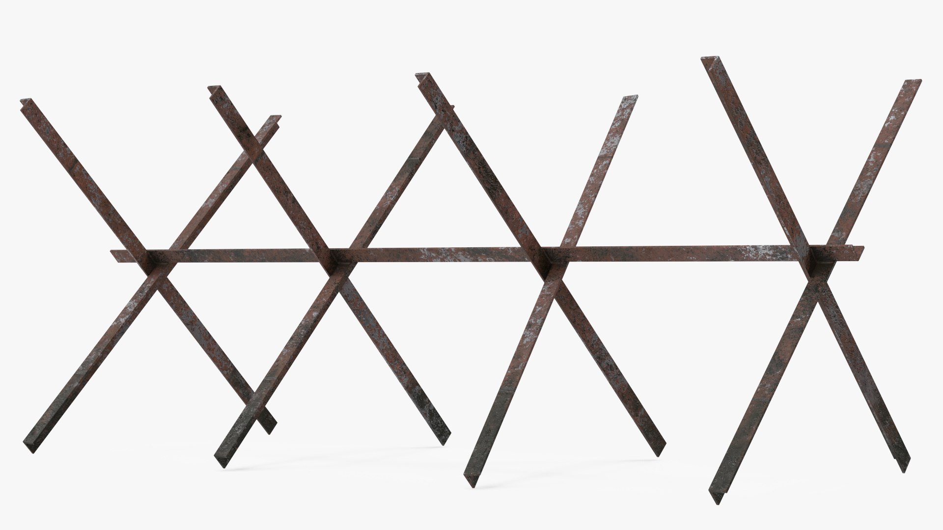 Makeshift Metal Barricade Old 3D model preview