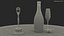 Clio Statuette and Champagne on Table