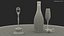 Clio Statuette and Champagne on Table