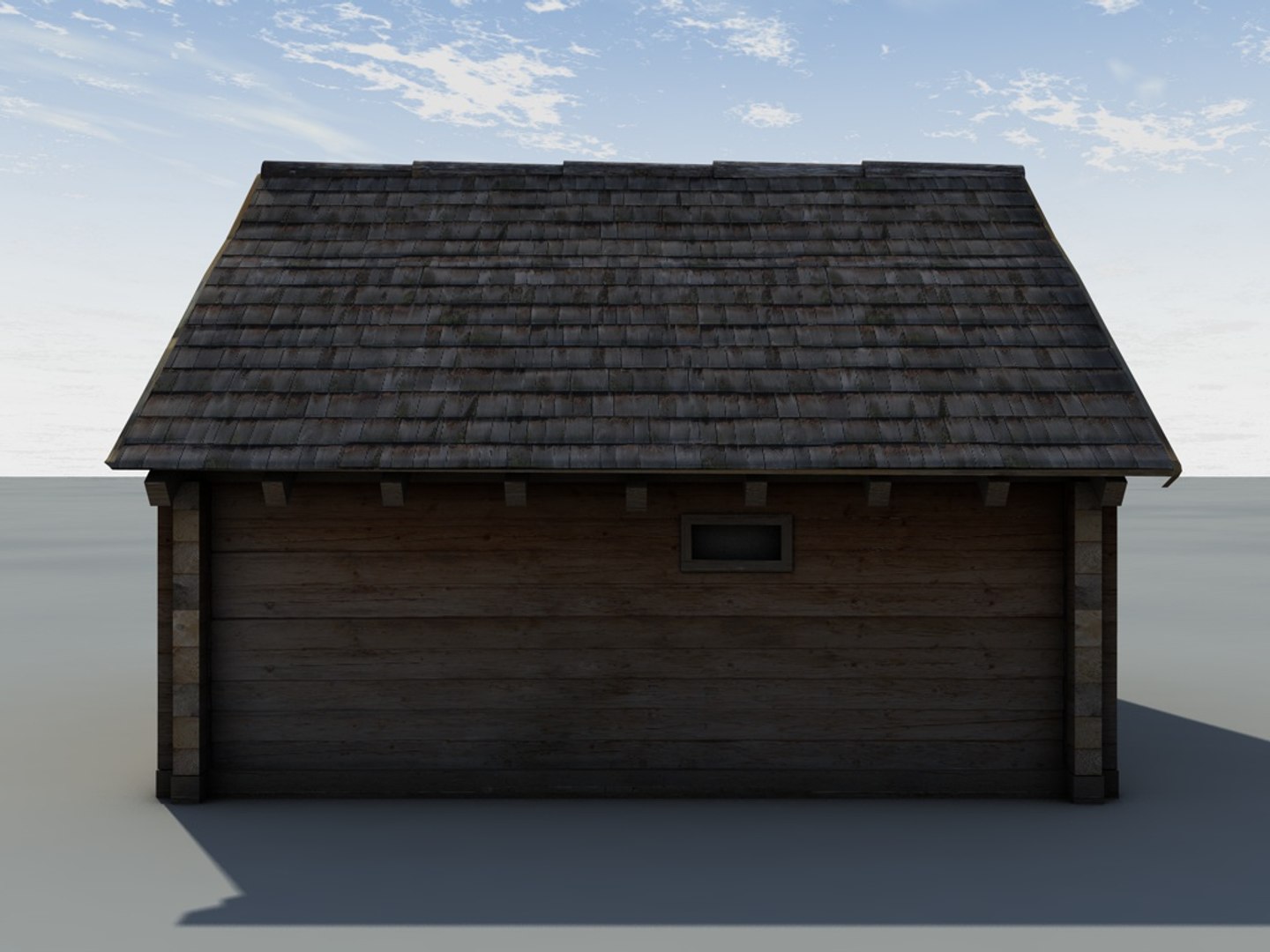 3d Model Of Wooden Block House