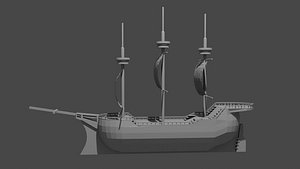 3D model transport boat ship