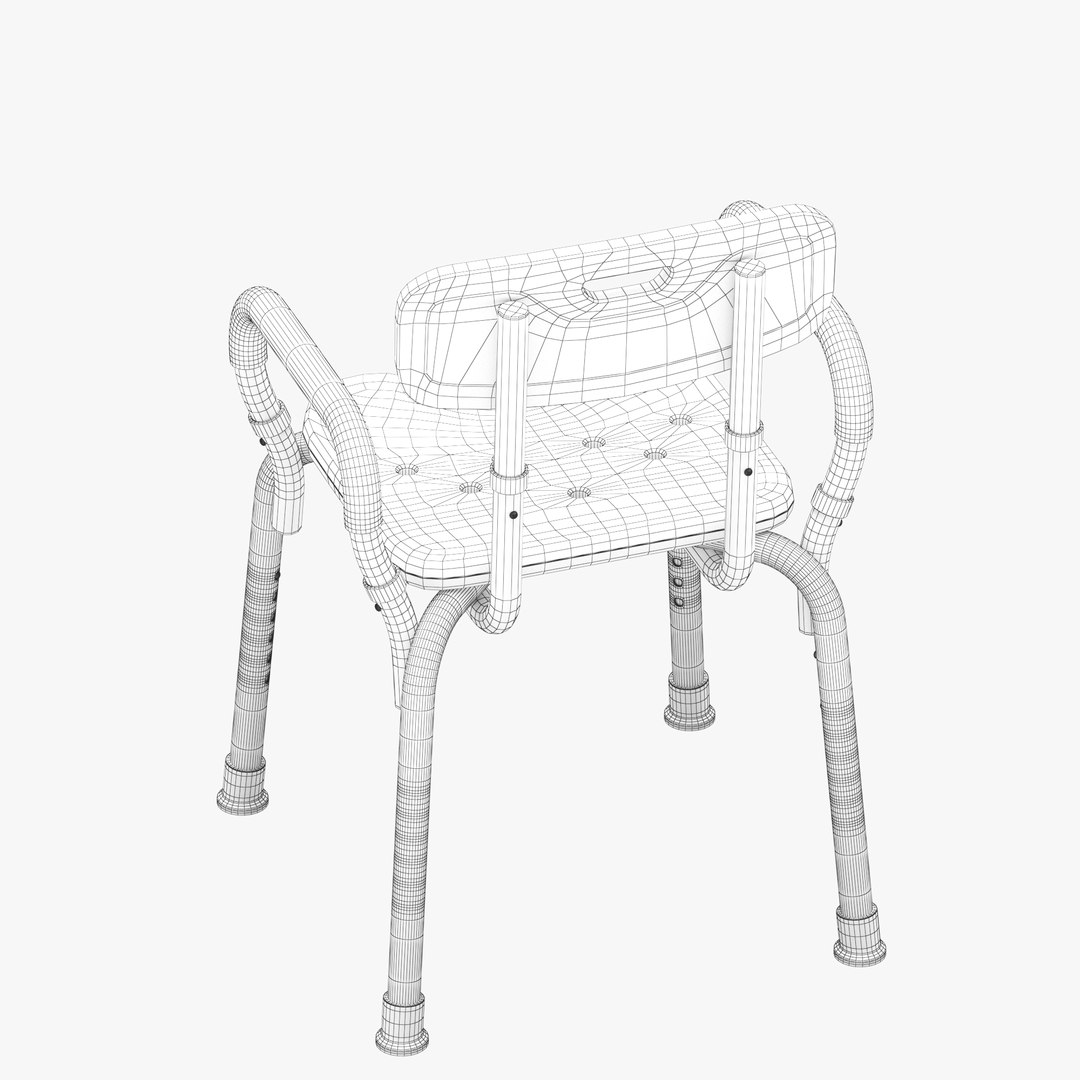 3D Bathtub Chair With Handles TurboSquid 2018753