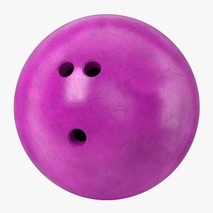 bowling ball purple modeled 3d model