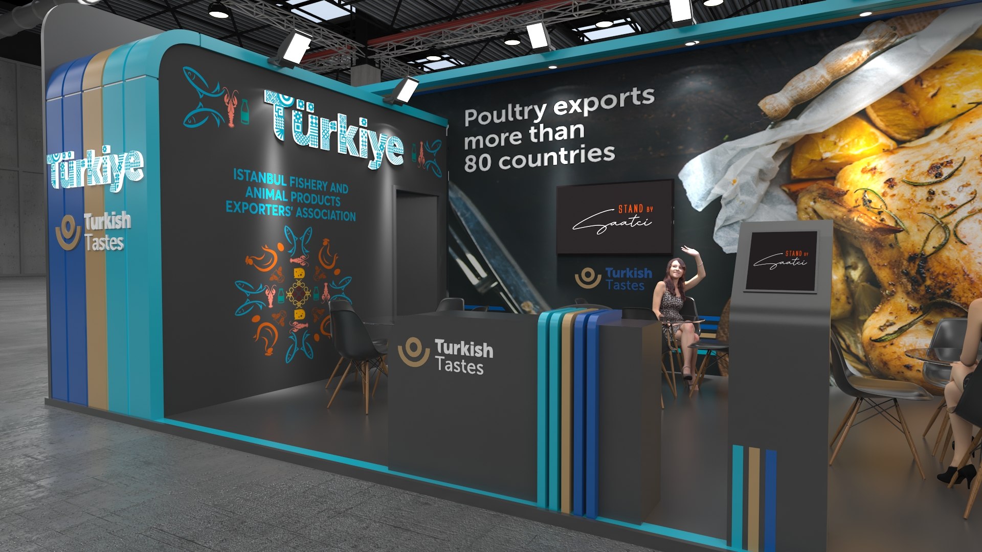 3D Model Turkiye Info Stant - TurboSquid 2273752