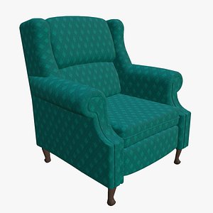Retro Recliner Seat - Green Upholstery Finish