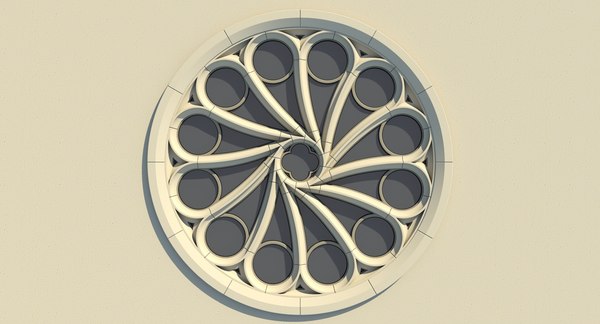small gothic rose window 3ds