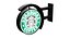 スターバックスの看板 壁掛けライトオン