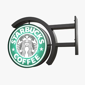 Starbucks Signage Wall Mounted Light On