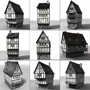 lightwave medieval townbuildings