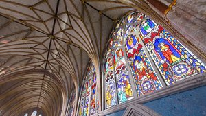 Gothic Nave Decorated Vault Stained Glass - ONLY 3D model