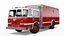 1980s Seagrave Heavy Rescue Fire Truck Low Poly