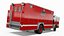 1980s Seagrave Heavy Rescue Fire Truck Low Poly