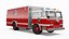 1980s Seagrave Heavy Rescue Fire Truck Low Poly