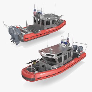 Coast Guard Defender Class Boat Red model