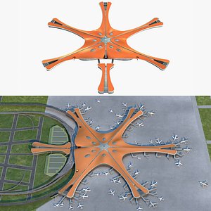 beijing daxing international 3D model
