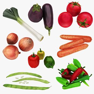 3D vegatable 8 1 tomatoes model