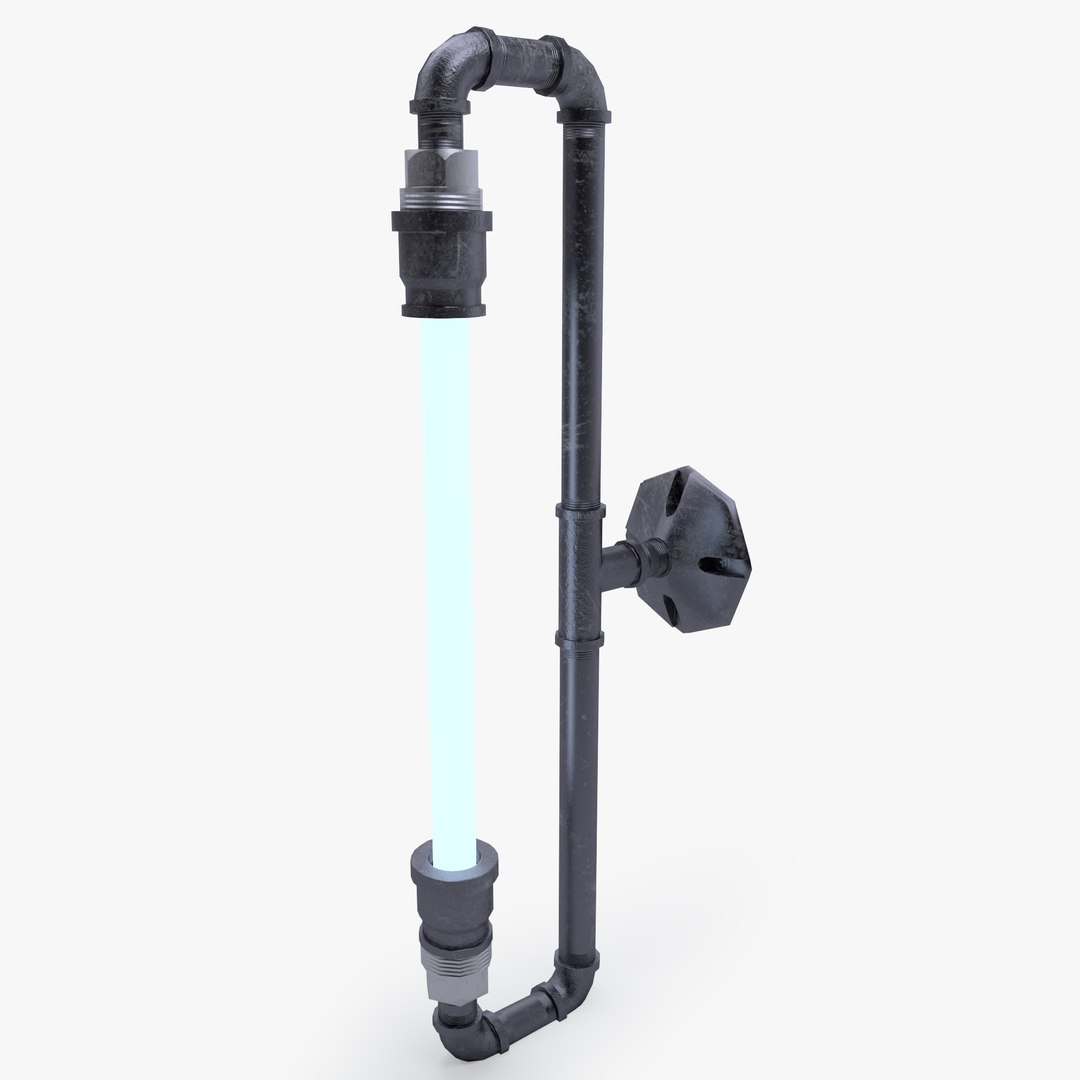3D Tube lamp High-tech low model - TurboSquid 2054365