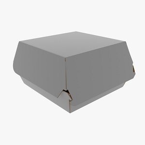 Empty packages burger box 3D model